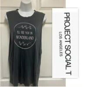 Project Social T I Will See You In Wonderland Sleeveless Tank
